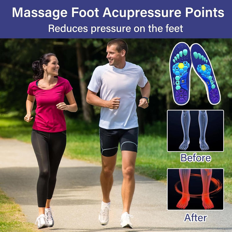 Magnetic Therapy Insoles – Breathable Acupressure Shoe Inserts for Foot Massage & Pain Relief