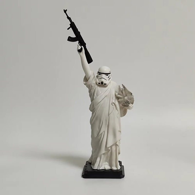 Star Wars Darth Vader Stormtrooper Statue of Liberty Figurine – 24cm Decorative Art Piece
