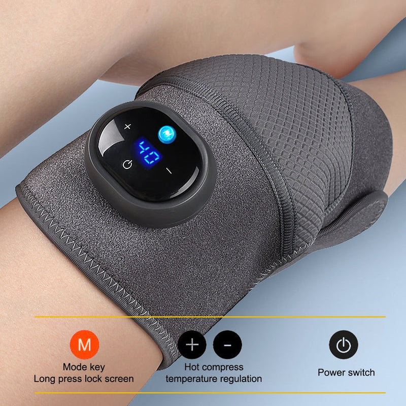 Cordless Heated Knee Massager – Rechargeable Knee Wrap for Arthritis & Pain Relief