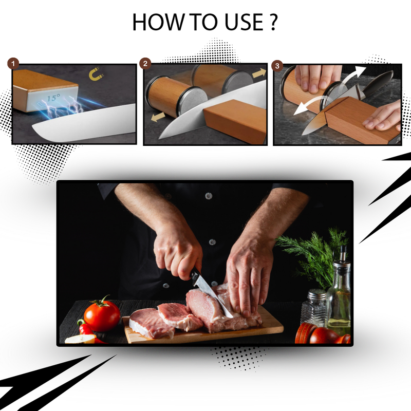 High-Precision Diamond Knife Sharpener – Rolling Design for Razor-Sharp Edges