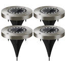 Solar LED Garden Lights – Set of 4 Outdoor Ground Lights