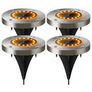 Solar LED Garden Lights – Set of 4 Outdoor Ground Lights
