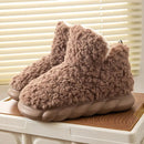 Warm Winter Bootie Slippers for Women – Plush Lined with Thick Sole Cozy Indoor Outdoor Slip-On Shoes