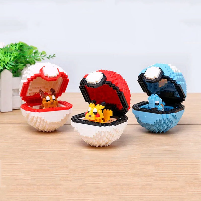Pokémon Poké Ball Mini Building Blocks Set – (397 PCS) Assemble Brick Model