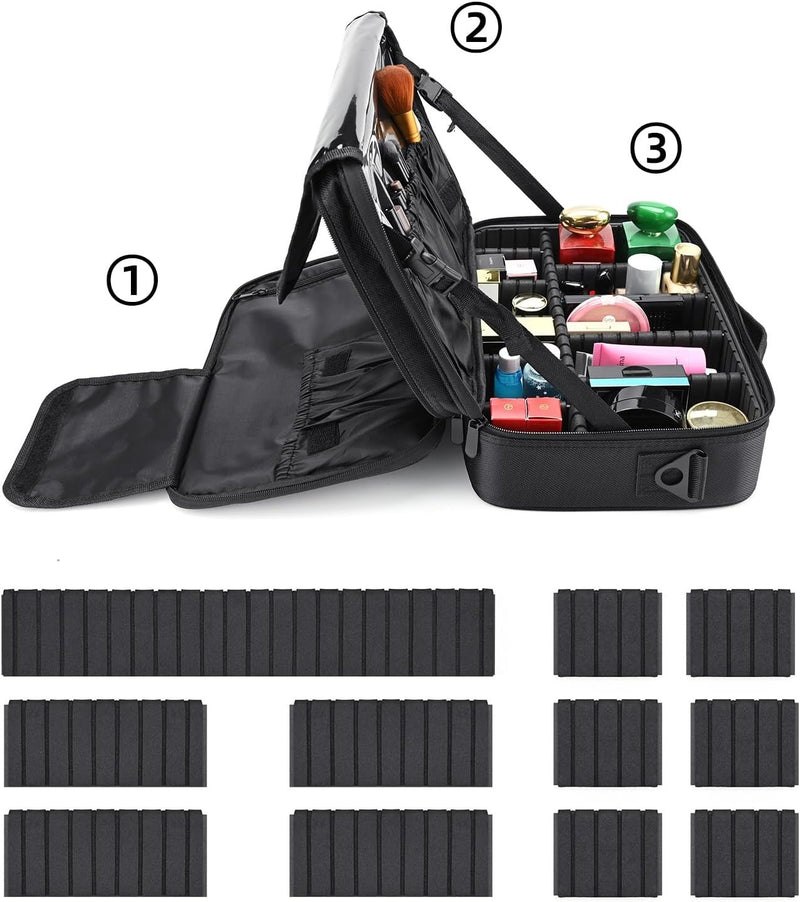 Portable Makeup Bag – Waterproof Travel Cosmetic Organiser Case