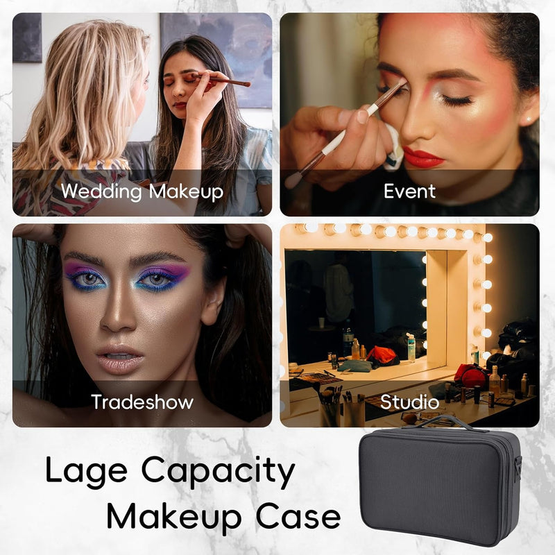 Portable Makeup Bag – Waterproof Travel Cosmetic Organiser Case