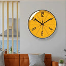 Creative Silent Wall Clock – Yellow Modern Home Décor Stylish & Quiet