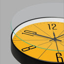 Creative Silent Wall Clock – Yellow Modern Home Décor Stylish & Quiet
