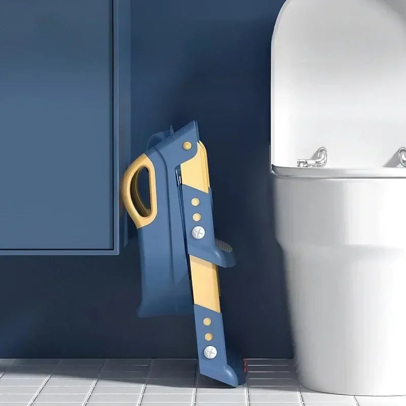 Children's Folding Toilet Training Seat with Ladder – Adjustable Step Stool for Boys & Girls