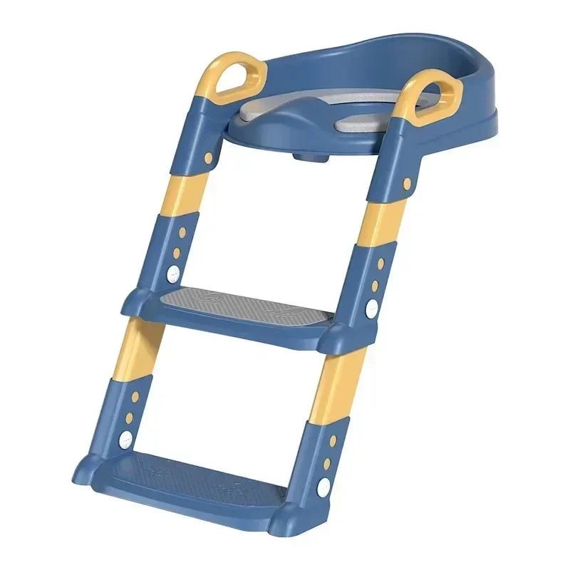 Children's Folding Toilet Training Seat with Ladder – Adjustable Step Stool for Boys & Girls