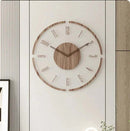 Nordic 14" Wooden Wall Clock – Silent Non-Ticking Modern Scandinavian Design for Home & Office Decor