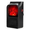 Mini Fireplace Effect Space Heater – 500W Plug-In Wall Heater with Thermostat & Remote Control