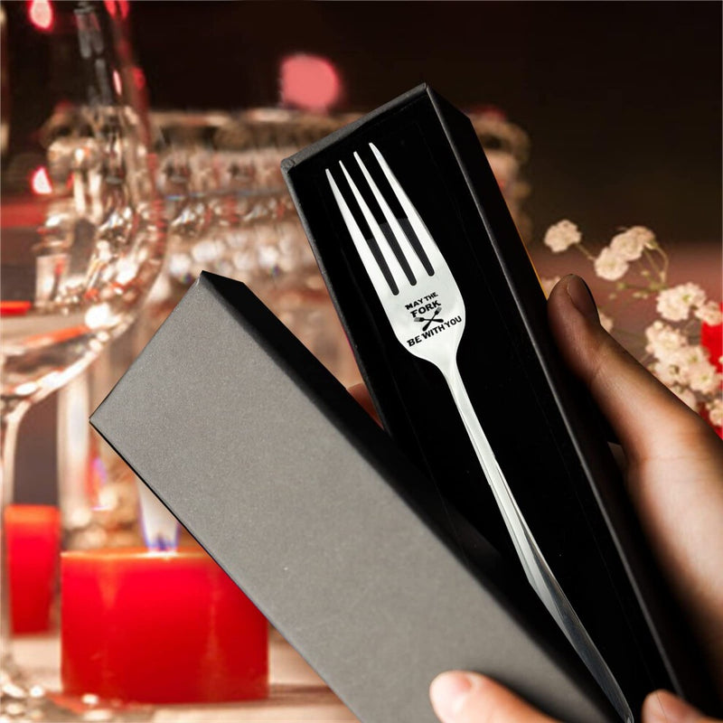 May The Fork Be With You Engraved Fork – Funny Star Wars Fan Gift