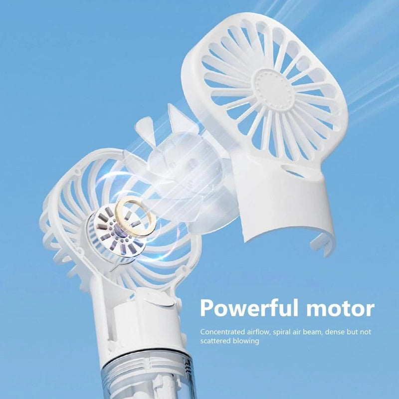 Portable Misting Handheld Fan – 4-Speed Cooling Fan with Water Tank for Indoor & Outdoor Use