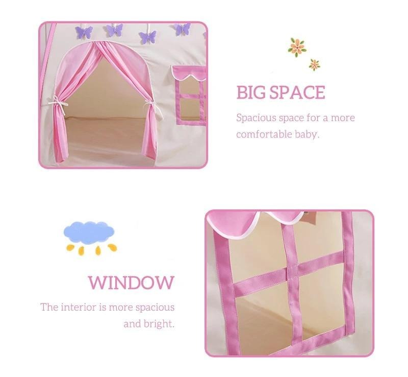 Foldable Castle Play Tent – Kids Indoor & Outdoor Large Playhouse