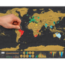 Deluxe Scratch-Off World Map – Travel Edition Adventure Poster Black and Gold