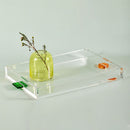 Rectangular Acrylic Coffee and Tea Tray Clear Designer & Modern Perfect for Decoration & Organization