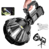 Ultra Bright Rechargeable LED Flashlight– Portable Camping & Work Spotlight with Stand