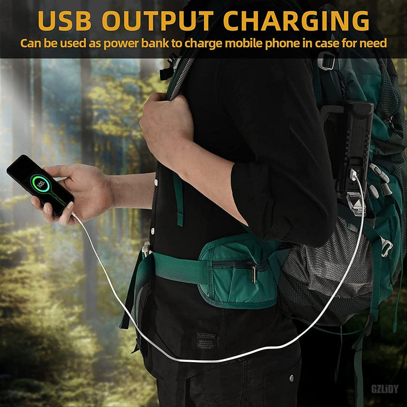 Ultra Bright Rechargeable LED Flashlight– Portable Camping & Work Spotlight with Stand
