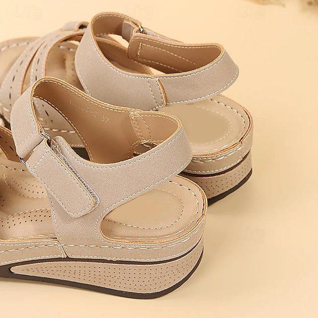 Women’s Summer Wedge Sandals – Elegant Orthopedic Platform Medium Heel