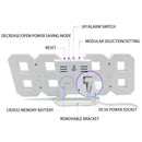 3D LED Digital Clock – Time Date & Temp Display for Home or Office