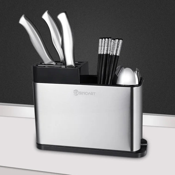 Multifonctions Stainless Steel Knife Block – Kitchen Utensil Organiser