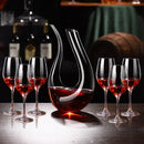Crystal Wine Carafe – Hand-Blown Glass Decanter with Wide Base Wine Aerator & Breather
