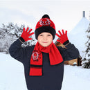 Kids Spiderman Knitted Winter Set – 3-Piece Soft  Warm Hat Scarf and Gloves