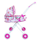 Foldable Doll Pram – Pretend Play Pushchair Toy with Lion Pattern