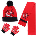 Kids Spiderman Knitted Winter Set – 3-Piece Soft  Warm Hat Scarf and Gloves
