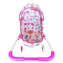 Foldable Doll Pram – Pretend Play Pushchair Toy with Lion Pattern