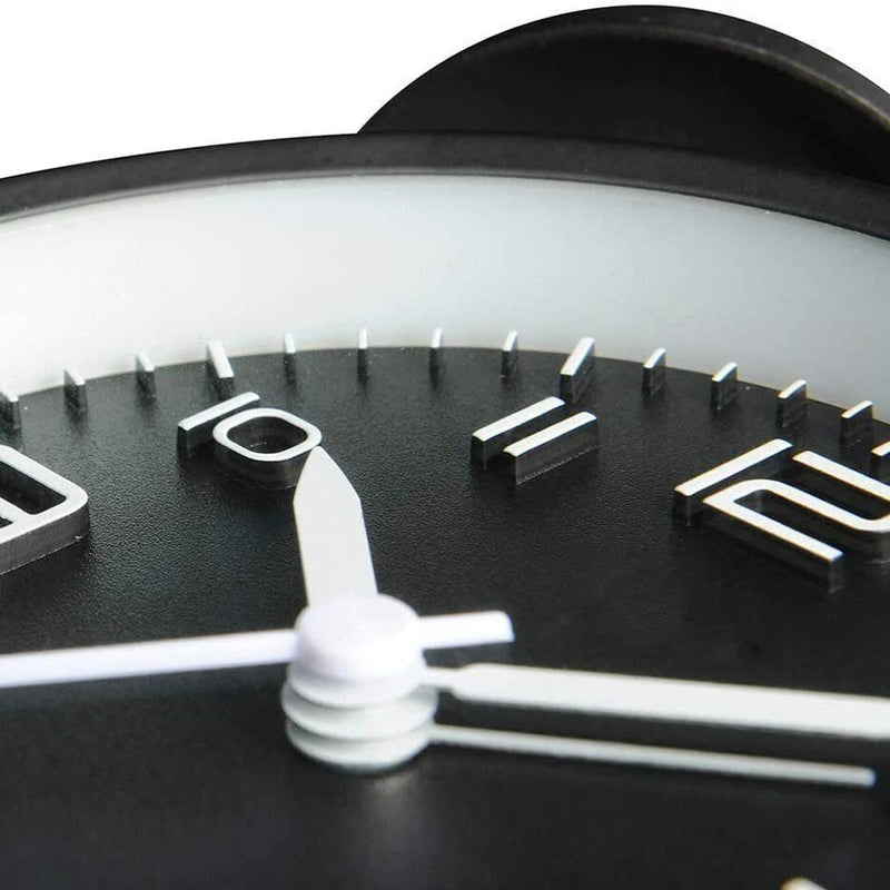 Rechargeable 4 Inch Twin Bell Analog Alarm Clock – Easy Set Luminous Stereoscopic Dial