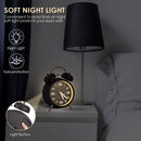 Rechargeable 4 Inch Twin Bell Analog Alarm Clock – Easy Set Luminous Stereoscopic Dial