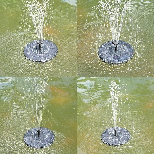 Solar Bird Bath with Fountain – 4 Nozzles Outdoor Garden Feature