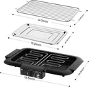 220V Portable Electric BBQ Grill – Smokeless Non-Stick BBQ Griddle for Home Cooking