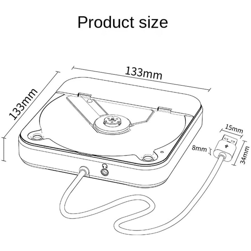 Portable Car CD Player – External with AUX & USB Lossless Audio