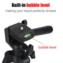 Camera Tripod Stand with Phone Holder & Bluetooth Remote – 4 Height Setting Compatible with IOS and Android