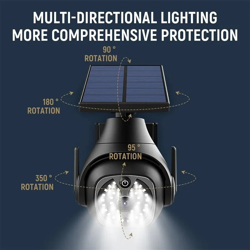 Solar Security Light with Dummy Camera – Motion Sensor Waterproof Outdoor Safety Light