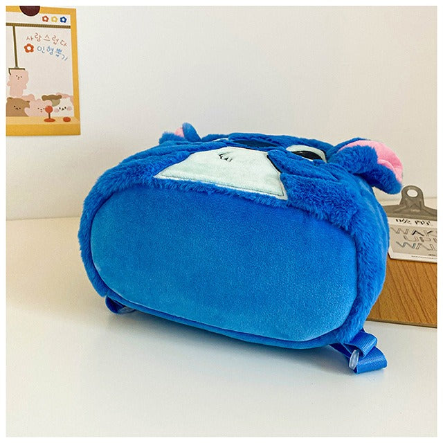 Stitch 3D Plush Toddler Backpack – Cute Mini Furry Cartoon Bag for Kids