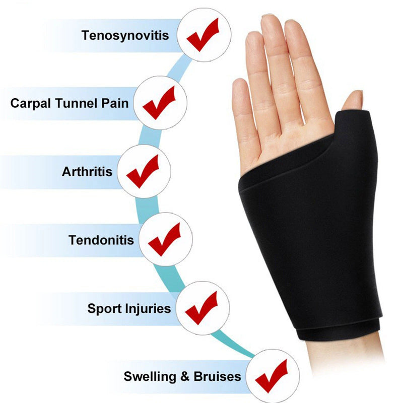 Hot & Cold Therapy Gel Glove Wrist Support – Reusable Thumb & Wrist Ice Pack for Pain Relief