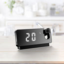 Projection Alarm Clock – LED Display 180° Projector Temp Snooze Night Mode Mains Powered