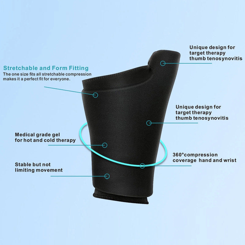 Hot & Cold Therapy Gel Glove Wrist Support – Reusable Thumb & Wrist Ice Pack for Pain Relief