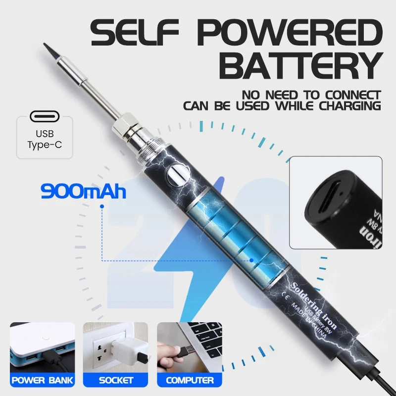 Cordless Soldering Iron Pen – USB Rechargeable Electric Welding Tool