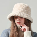 Women’s Faux Fur Bucket Hat – Warm Fuzzy Basin Hat for Cold Weather