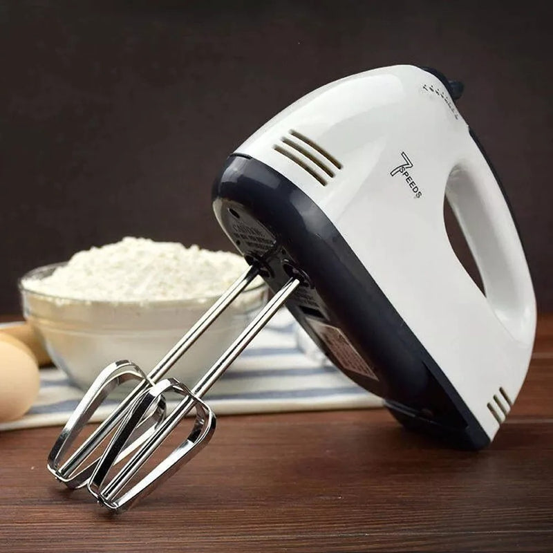 7-Speed Electric Hand Mixer – Portable Handheld Mixer with 4 Stainless Steel Beaters