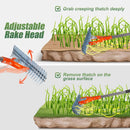 Wide Steel Thatch Rake – 14" Heavy-Duty Lawn Dethatcher for Garden & Yard