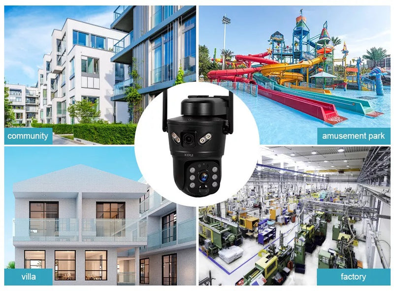 Solar-Powered 4G WiFi Security Camera – Rotating Dual Lens with Night Vision and Motion Detection