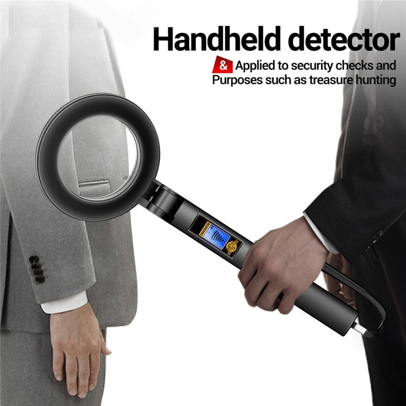 Portable Handheld Metal Detector – High-Sensitivity Security Scanner with LCD & Vibration Alerts