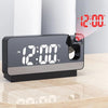 Projection Alarm Clock – LED Display 180° Projector Temp Snooze Night Mode Mains Powered