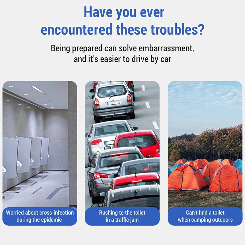 Portable Folding Camping Toilet – Lightweight Adjustable Porta Potty for Travel